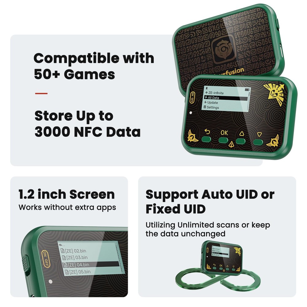 NFC Emulator, Store 3000 NFC Data, Support Ulimited Scan, 1.2" Screen, Easy B...