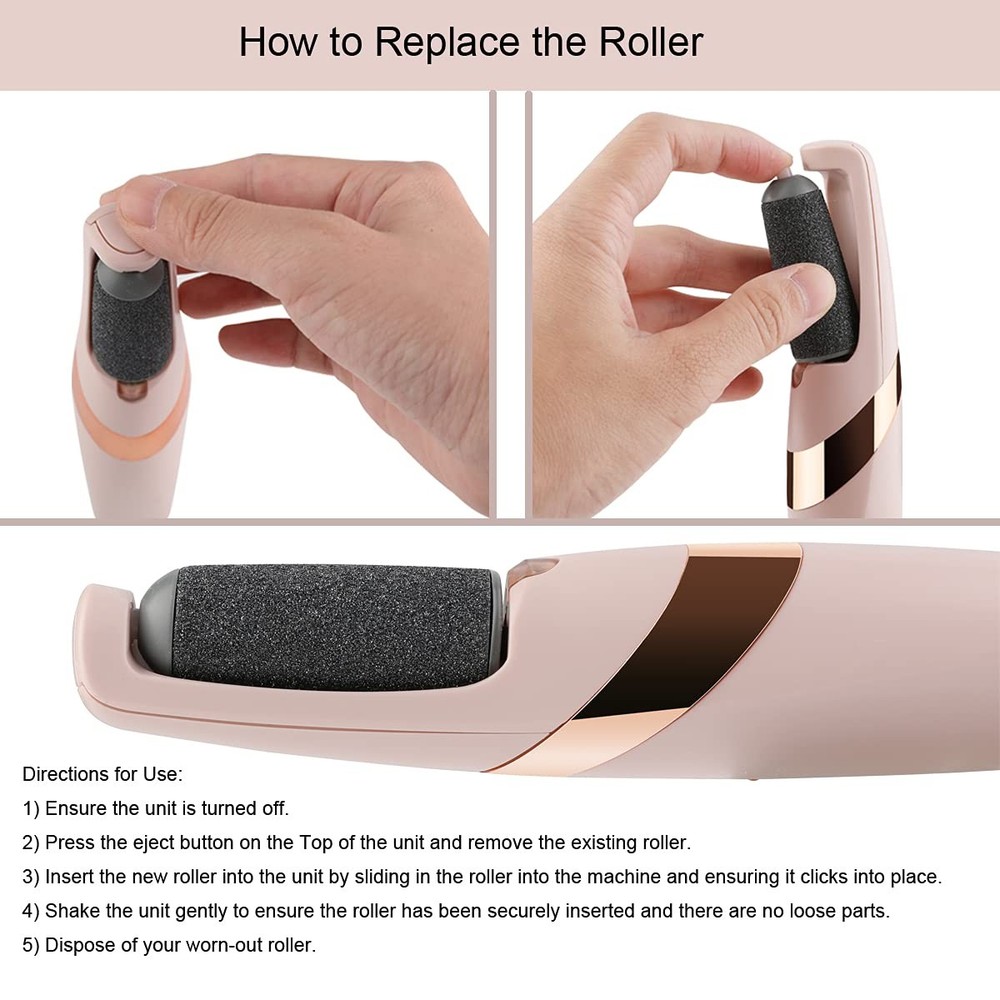 6 Pack Replacement Rollers Compatible with 1 Count (Pack of 6), Gray,black