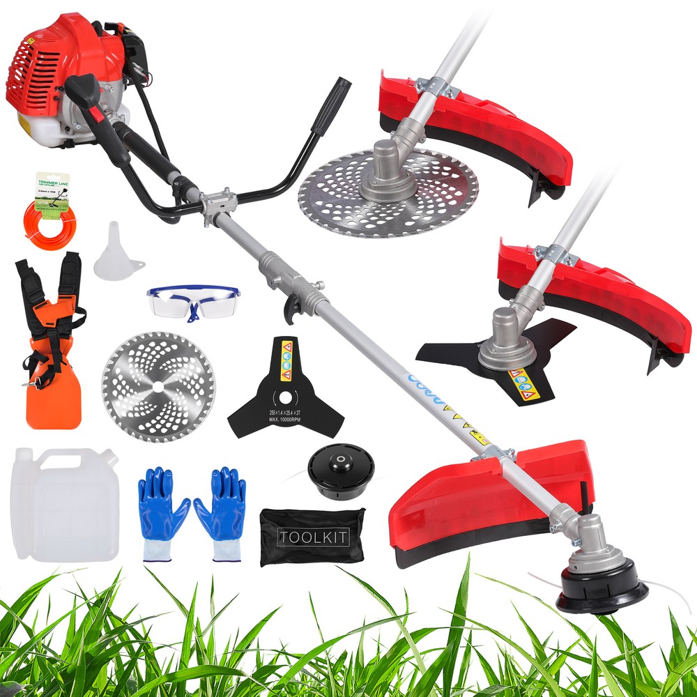 3-in-1 Weed Wacker Gas 52cc 2-Cycle Cordless String Trimmer Grass Weed Eater