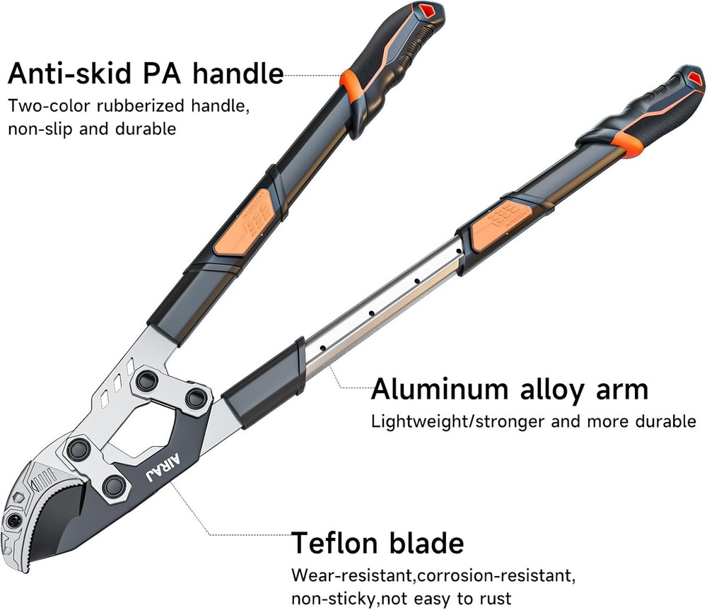 27-37'' Extendable Anvil Loppers,Tree Trimmer Heavy Duty with Compound...