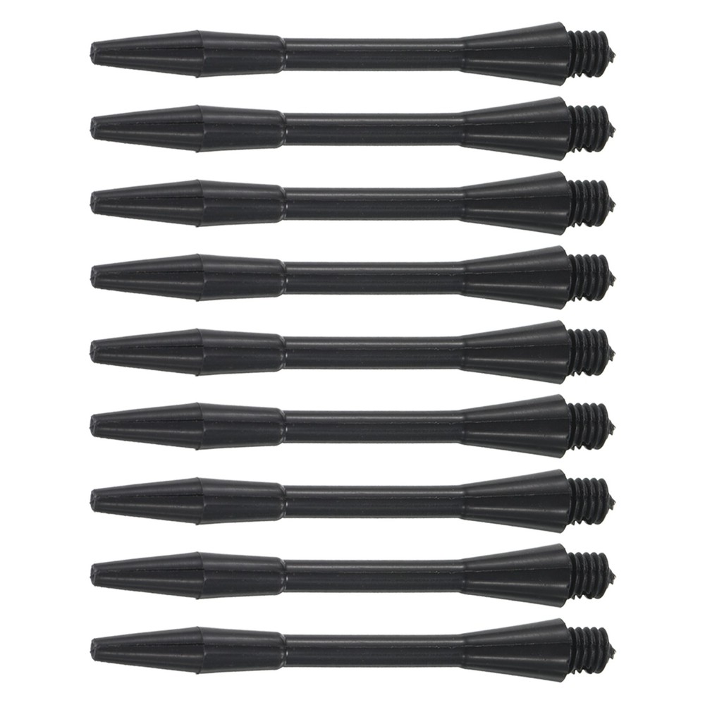 9Pcs Dart Shafts,Plastic Medium 2BA Thread Dart Stems Replacement(Black,45mm)