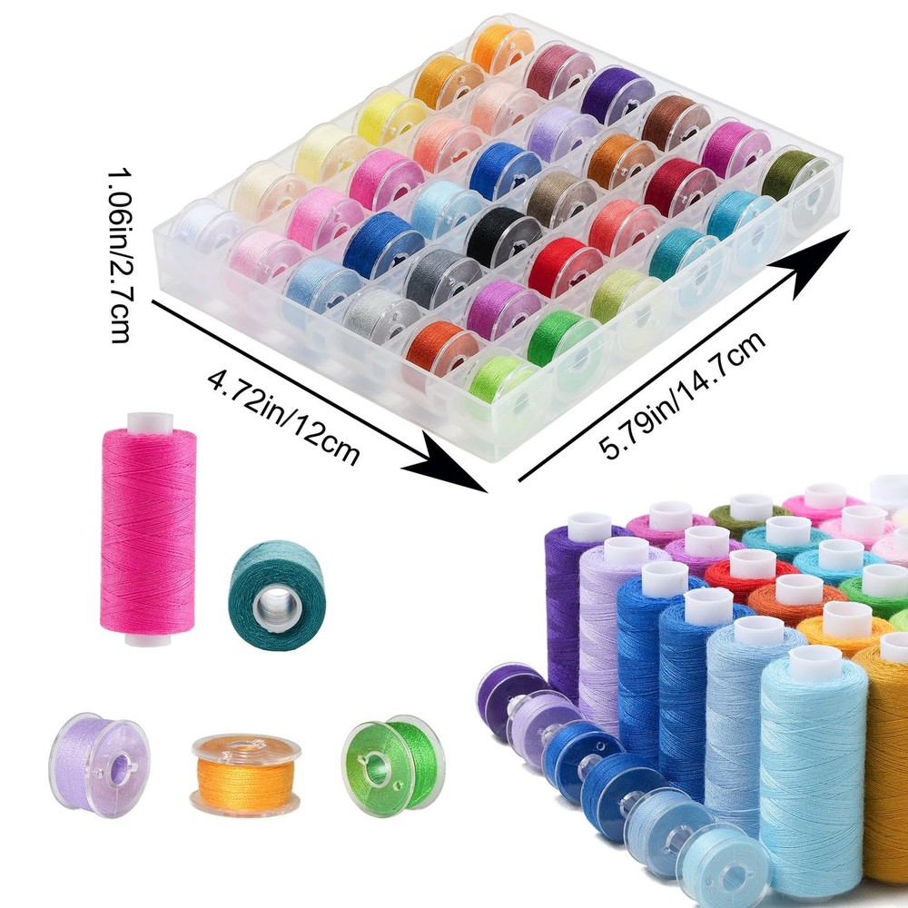 125 PCS Sewing Thread Assortment, 36 Colors 400yd with 36