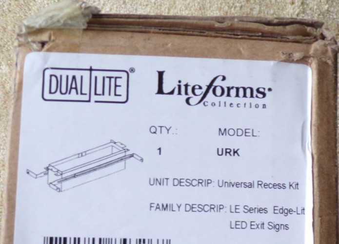 Hubbell Dual Lite Liteforms Universal Exit Light Mounting Kit Model URK @hS