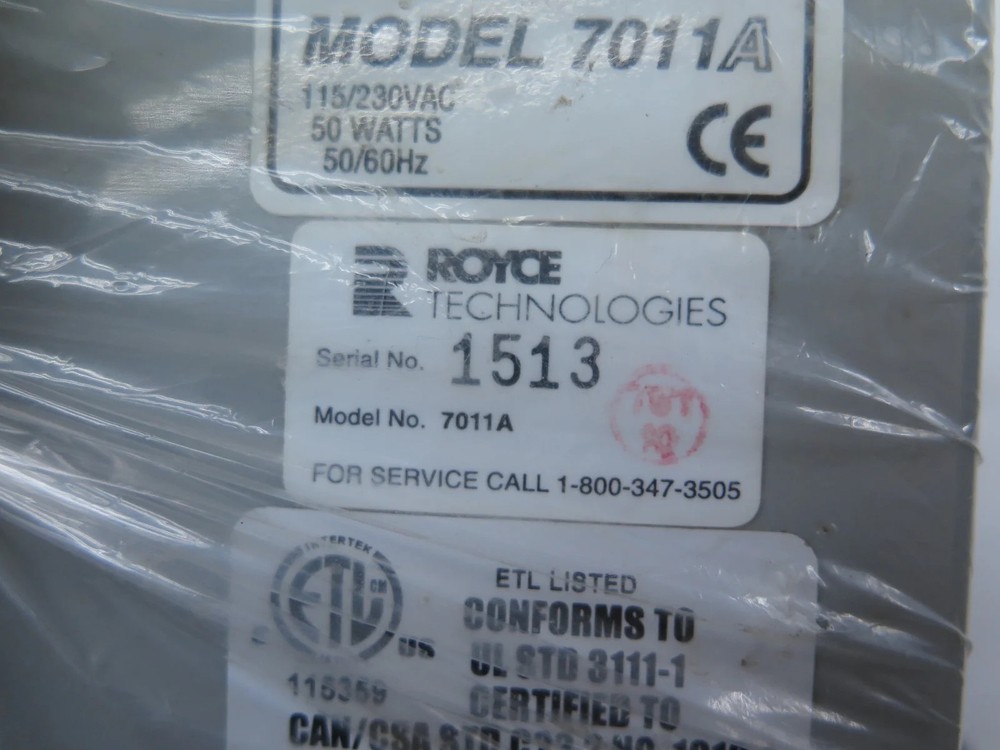 Royce Technologies Model 7011A Suspended Solids Analyzer 115-240Vac 50W MINT