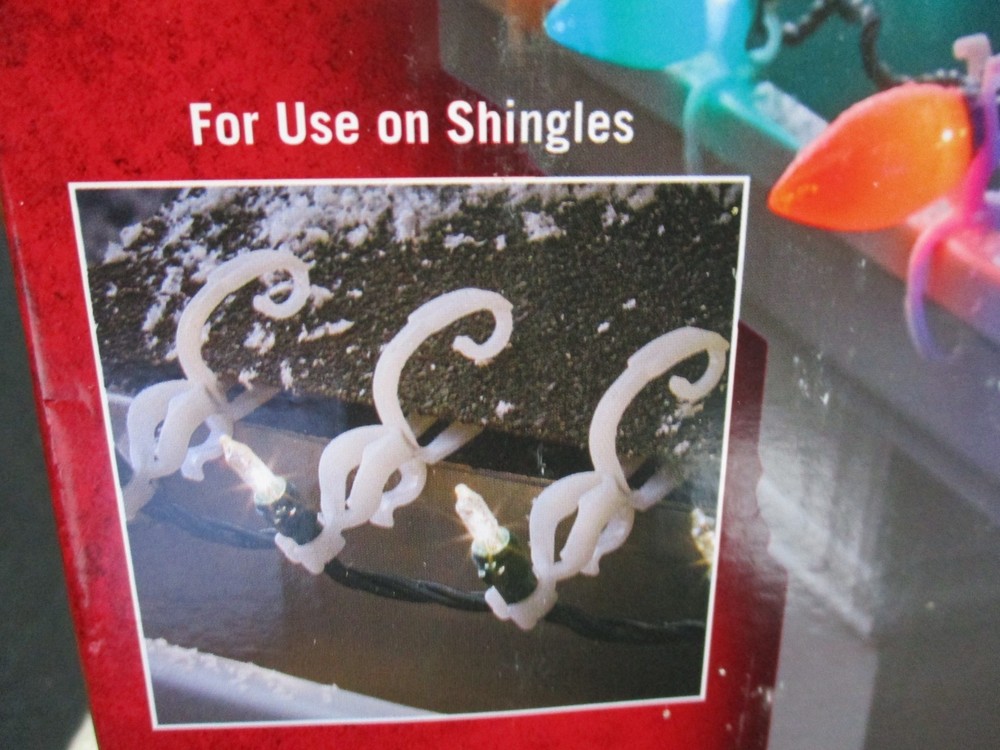 2 pack Home Accents Holiday 75 per Pack All Purpose Gutter Light Clips New