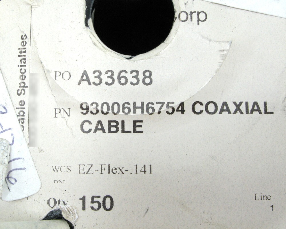 RG402, Silver-Coated Copper PTFE Coax Cable, Silver, 47ft
