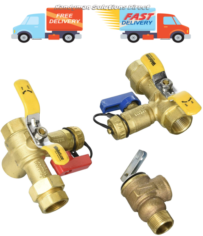 Webstone 44443WPR Water Heater Valve Kit | 3/4" IPS Isolator E-X-P E2 (Tankless)
