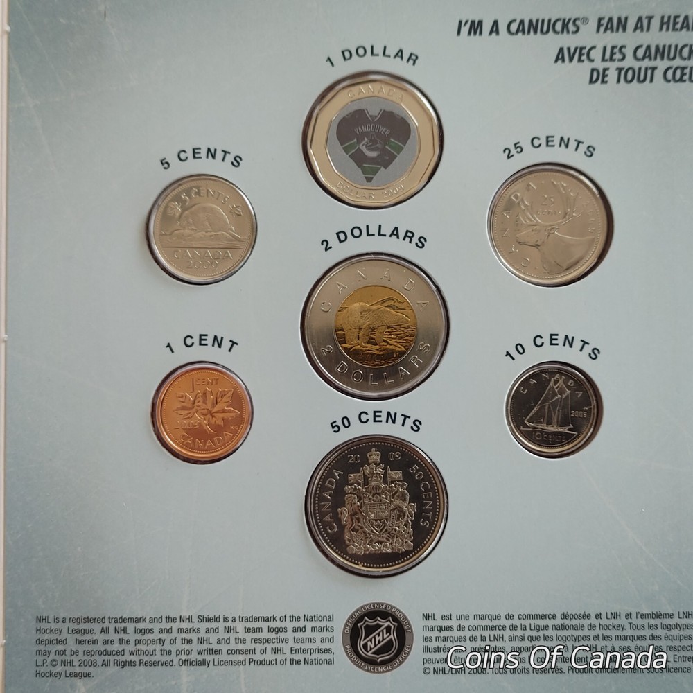 2009 Canada Coin Set - Vancouver Canucks Dollar - Special Edition #coinsofcanada