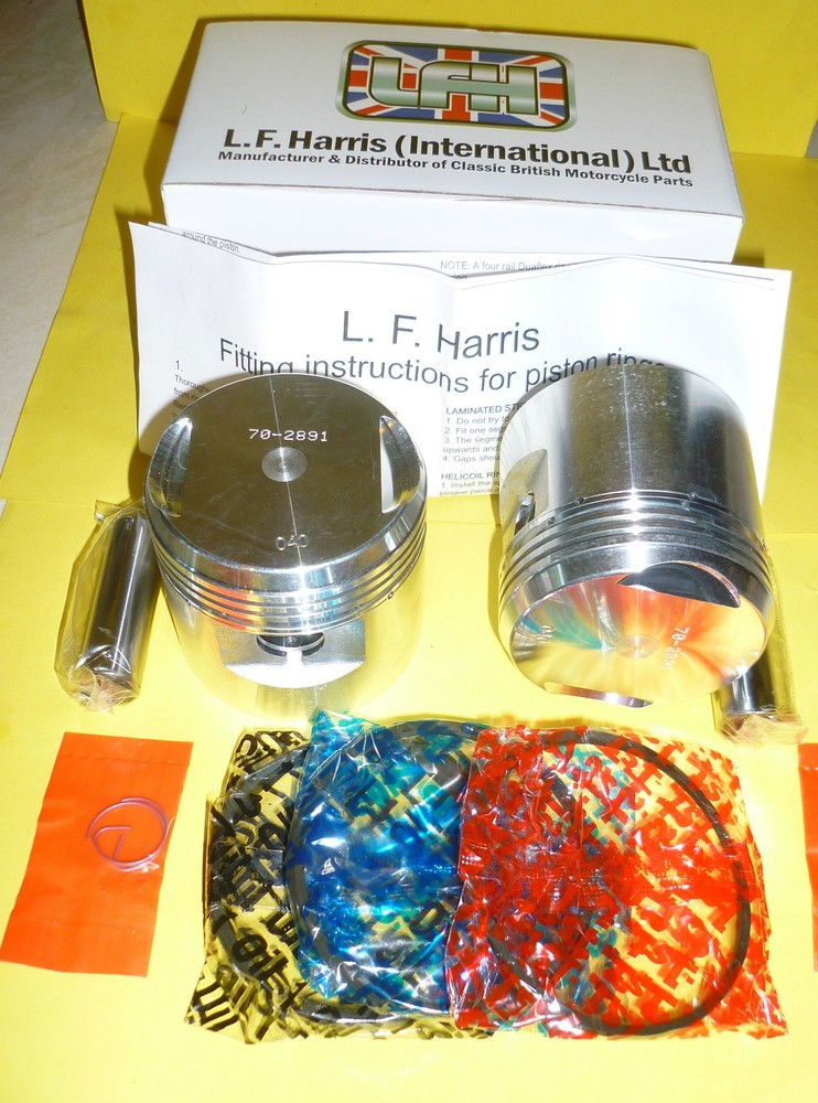 TRIUMPH PRE UNIT 6T PISTON SET STD 70-2891/STD 7:1 CR
