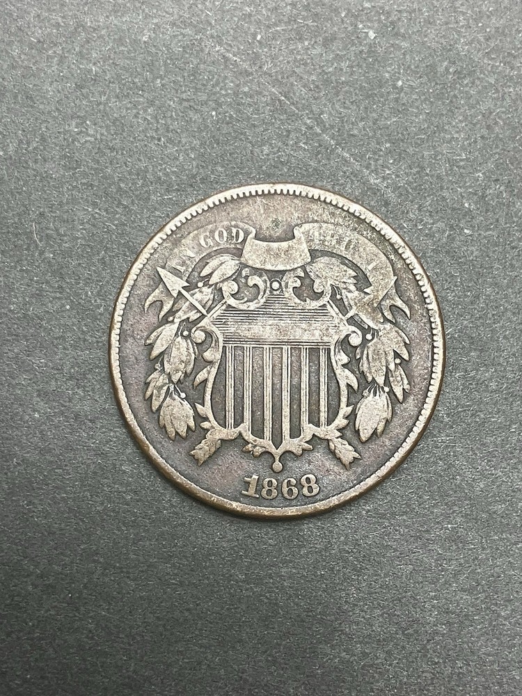 1868 Two Cent Piece Coin