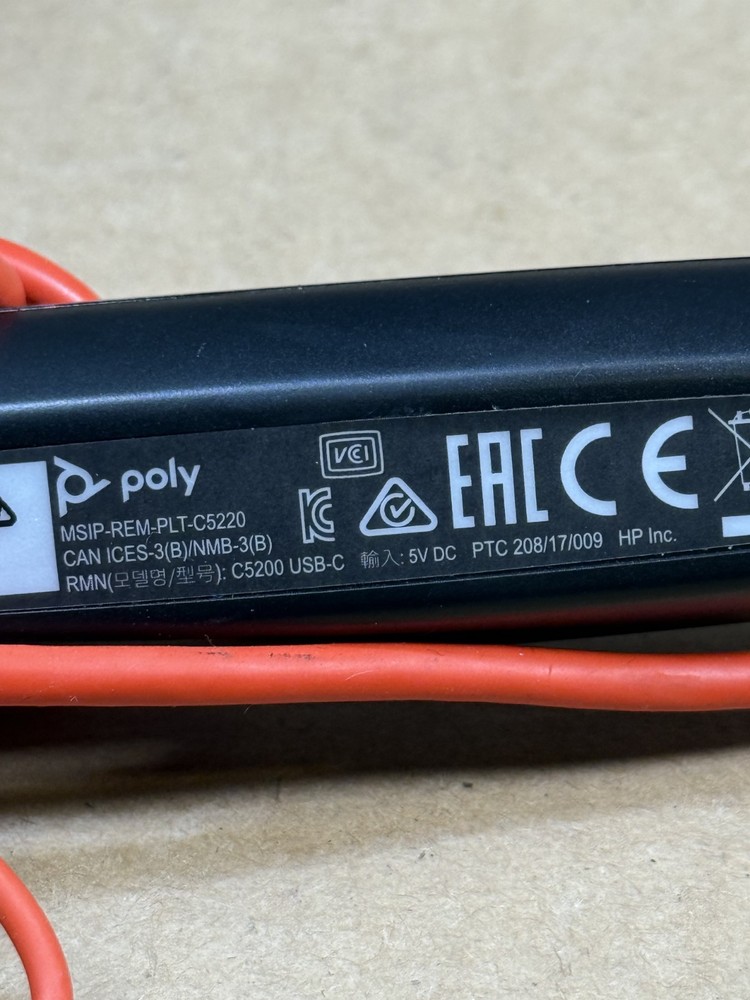 Plantronics Poly DUO C5220T Wired W/C5200 Controller Works Ships Fast!!!