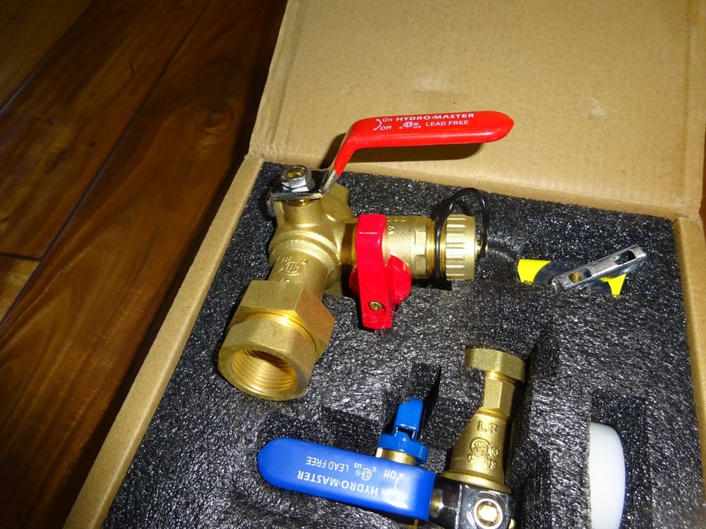 HYDRO MASTER Tankless Water Heater Service Valve Kit with Pressure Relief Valve