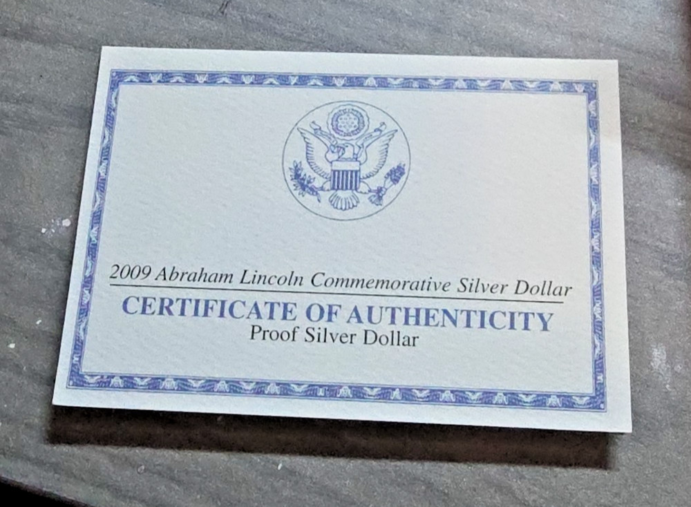 2009 Proof $1 Abraham Lincoln Silver Dollar