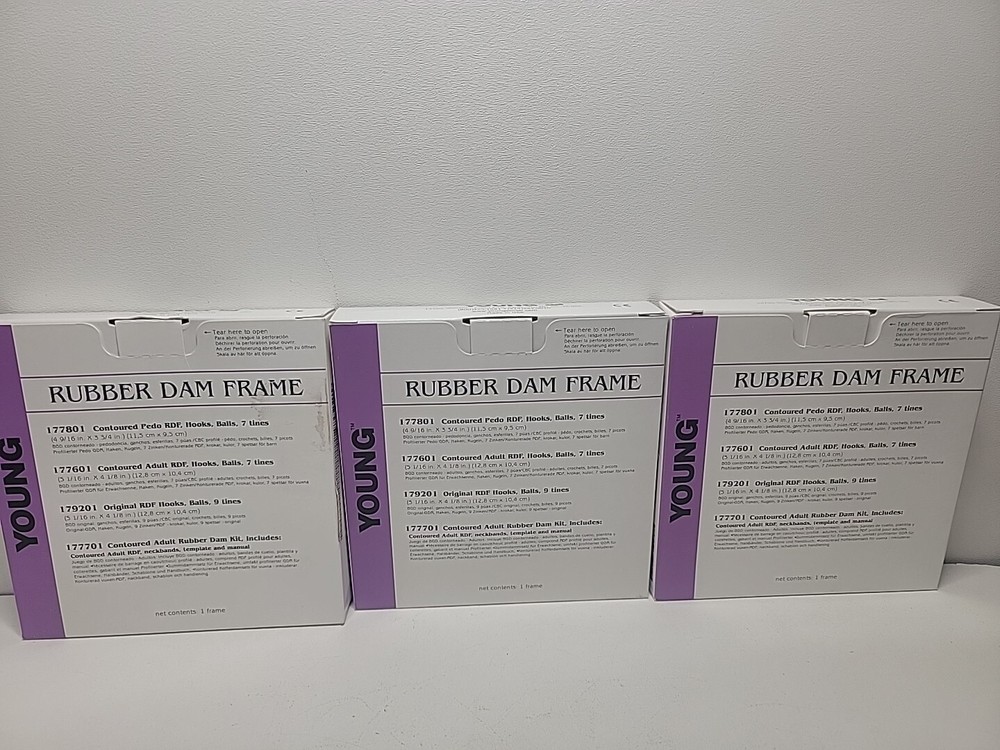 *3 PACK* Contoured Rubber Dam Frame KIT Young Dental REF 177701