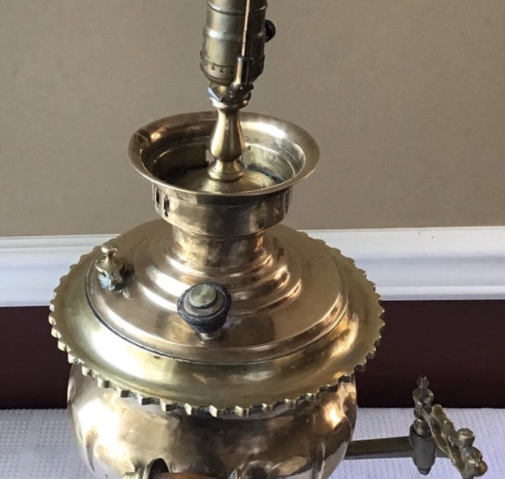 Antique Samovar Lamp, Working, Marked