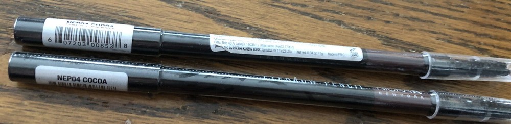 2 New NICKA K Eyebrow Pencils - Cocoa