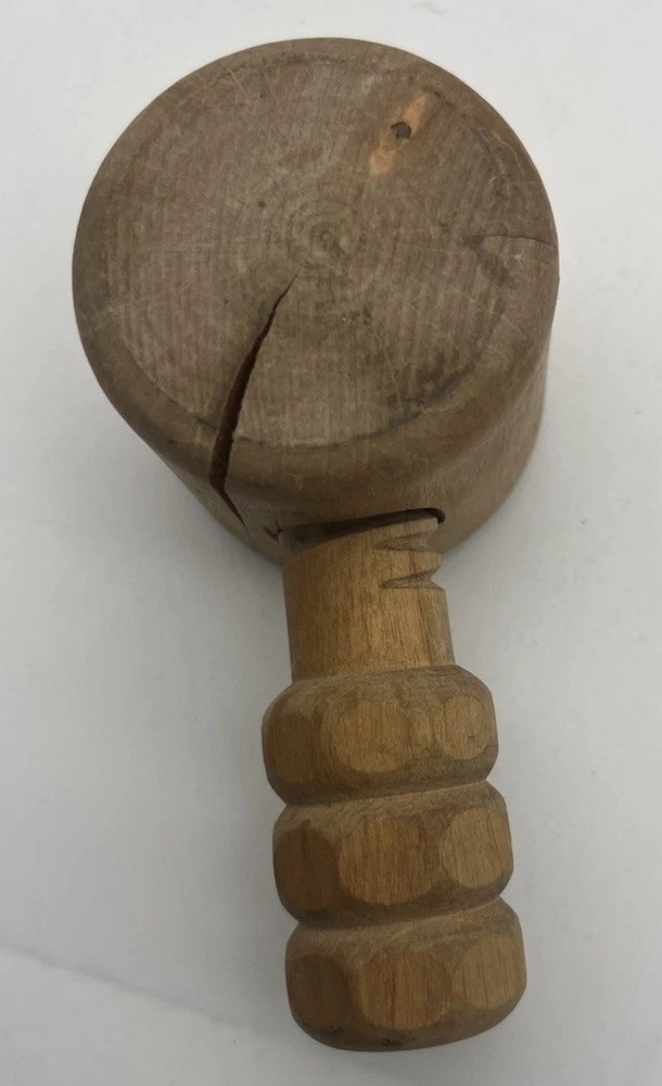 Vintage Wood Screw Twist Turn NutCracker
