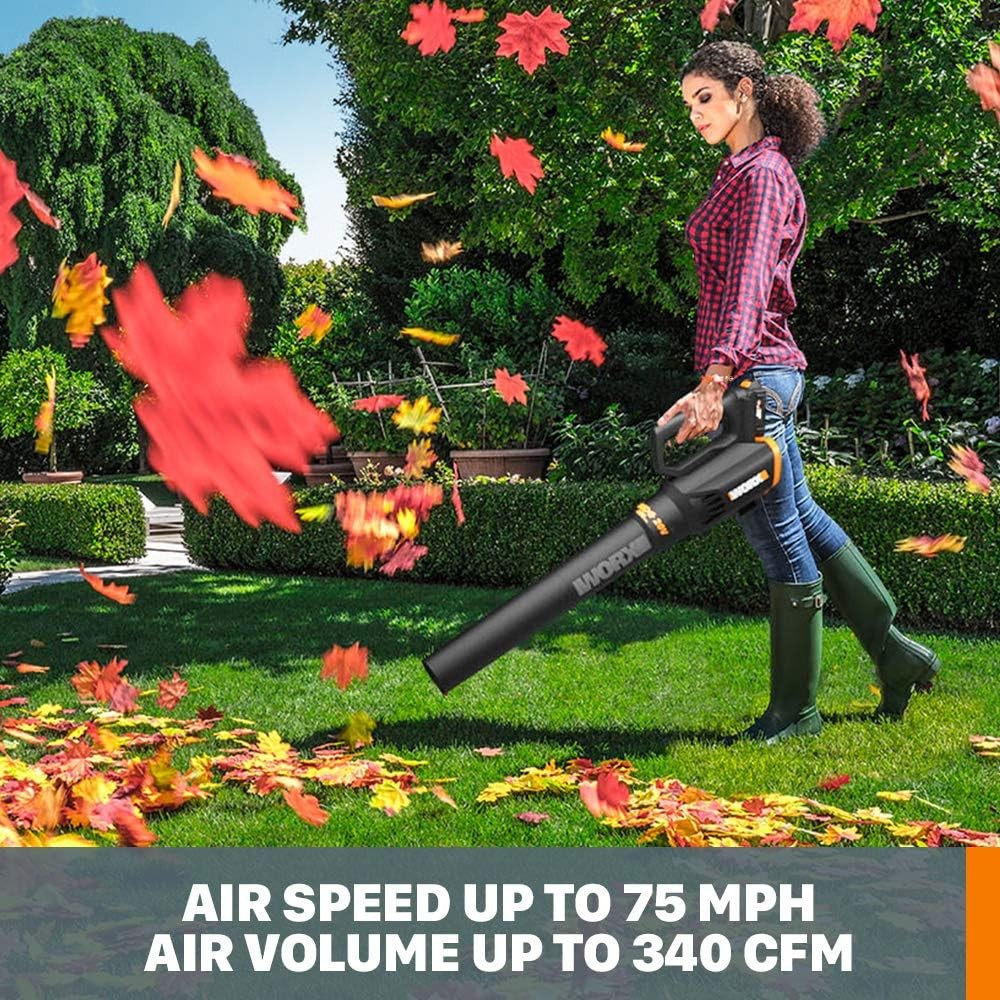 WORX WG928 20V Cordless String Trimmer & Leaf Blower Combo – 2 Batts