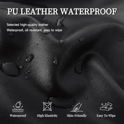 Leather Massage Table Cover Wipeable Covers for Massage Table 1 Black
