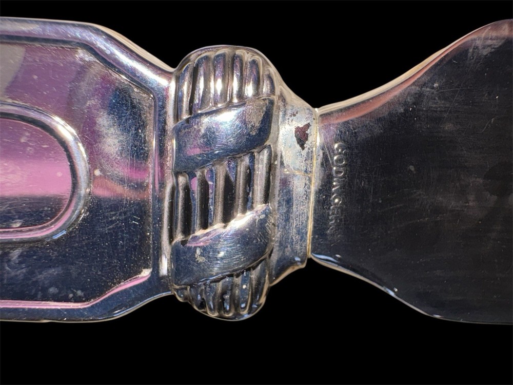 Godinger Silver-Plated Cake Knife-Ornate Baroque Handle