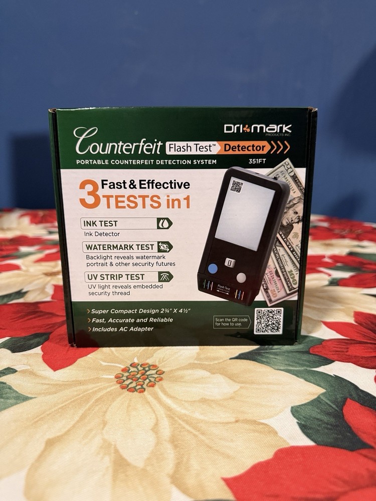 Dri Mark Flash Test Detector 351FT Counterfeit Detection Machine Plastic