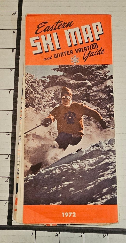 1972 EASTERN SKI MAP GUIDE.  See Description For More.