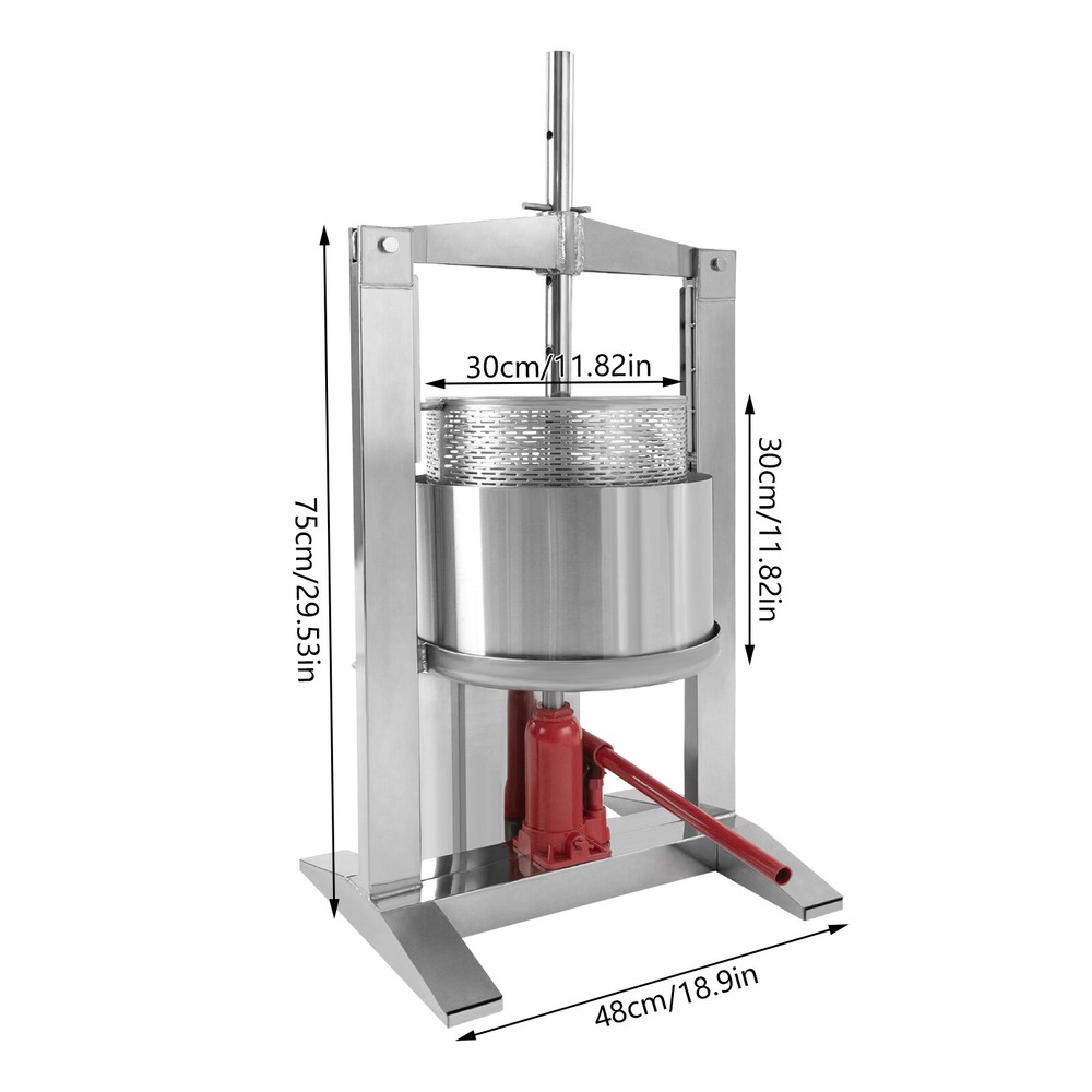 Fruit Press Crusher Grinder Apple Juice Wine Cider & Hydraulic Jack Fruit Press