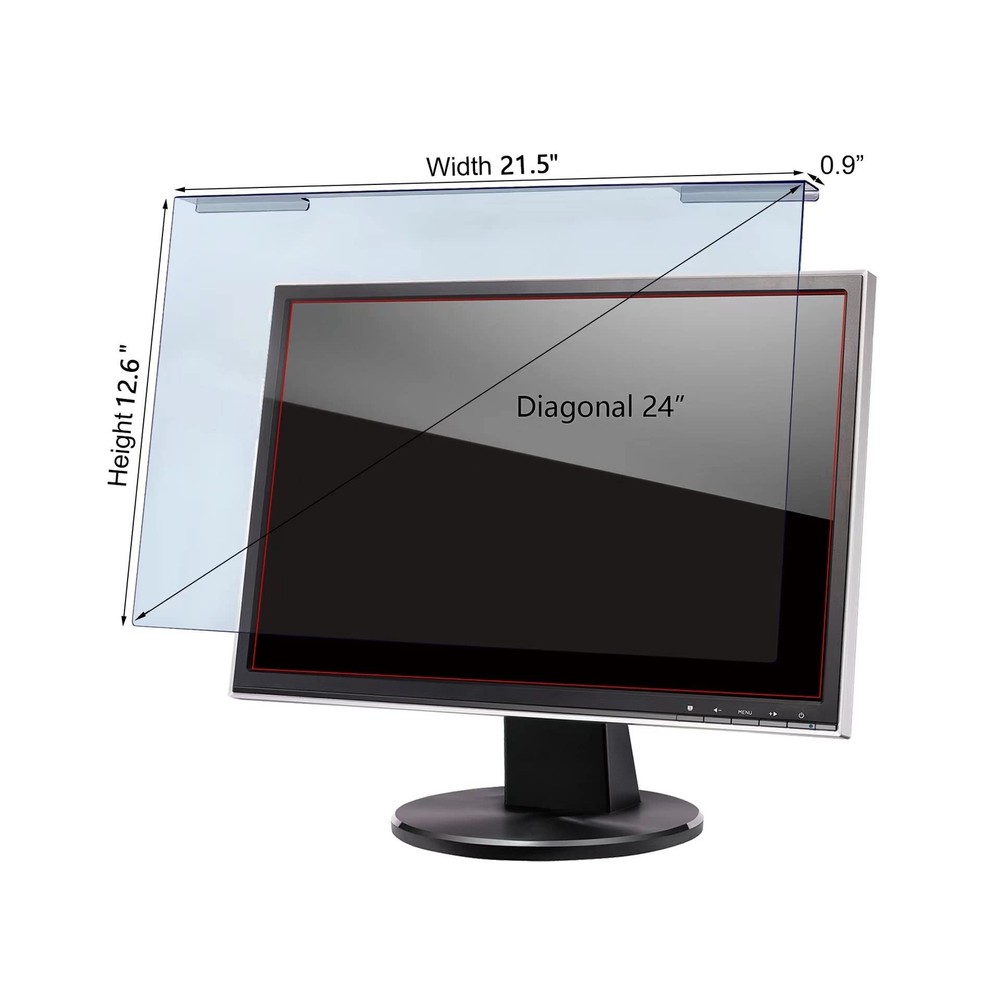 24 Inch Diagonal Blue Light Screen Protector, Blocks Harmful Blue Light and A...