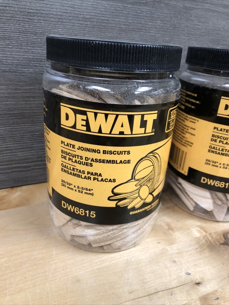 2 Pack Dewalt 125 Count Plate Joining Biscuits Size 10 DW6815 New