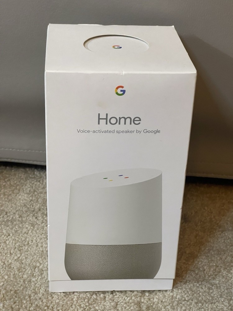 Google Home Assistant Smart Speaker (1st Gen) – White/Gray