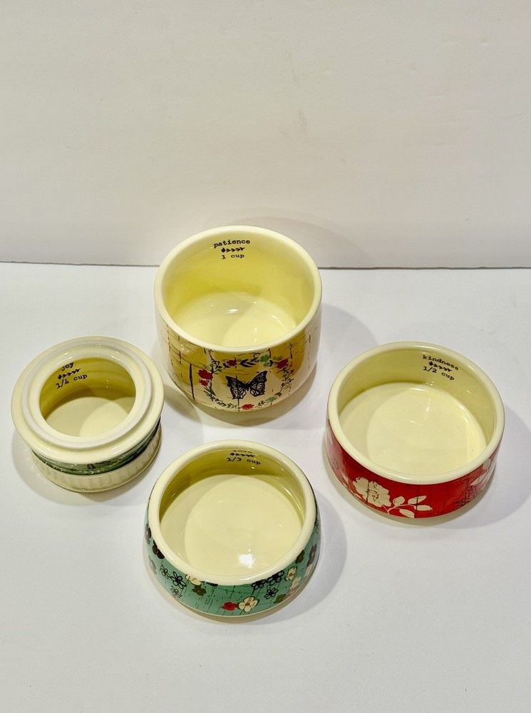 Stoneware Stackable Measuring Cup Set Designed By Eclectic Artist Amylee Weeks