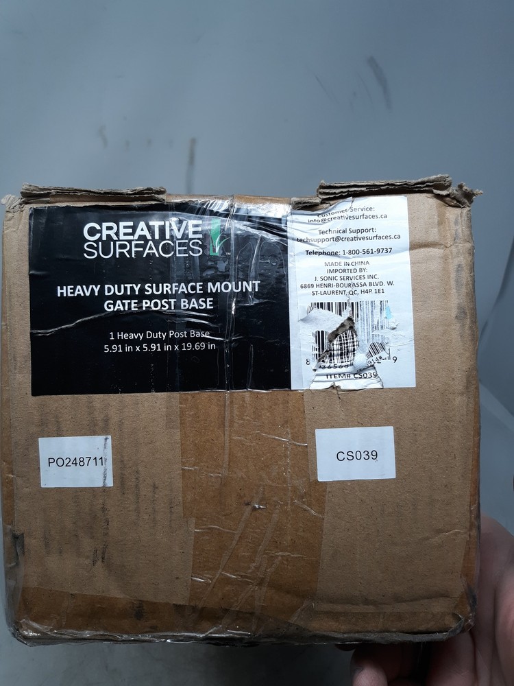 Creative Surfaces Heavy Duty 6" x 6" Post Base