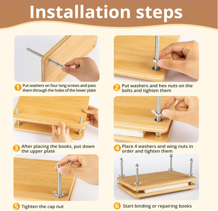 50-Pcs Book Binding Kits for Beginners - Complete DIY Kit w/Tools & Instructions