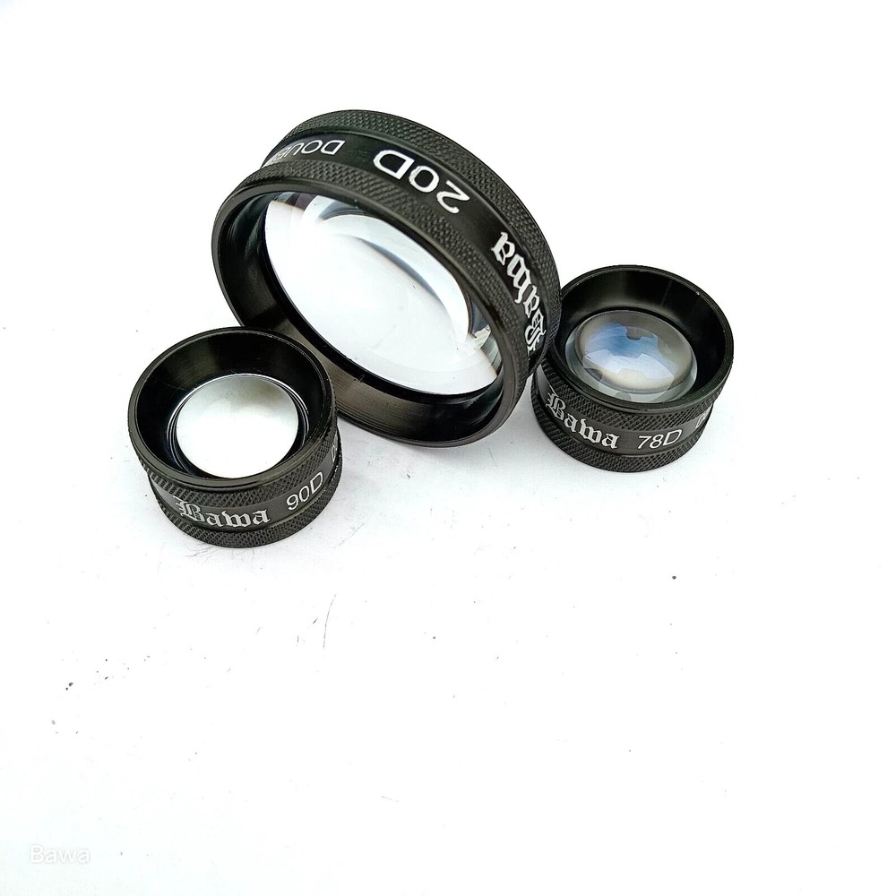 Ophthalmology Optometry Combo 20D 78D & 90D Double Aspheric Lens Black Color