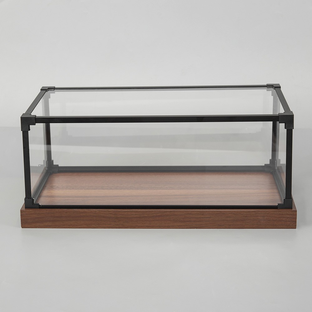 Acrylic Display Case Car Model Collection Storage Box W/ Wooden Base Dustproof