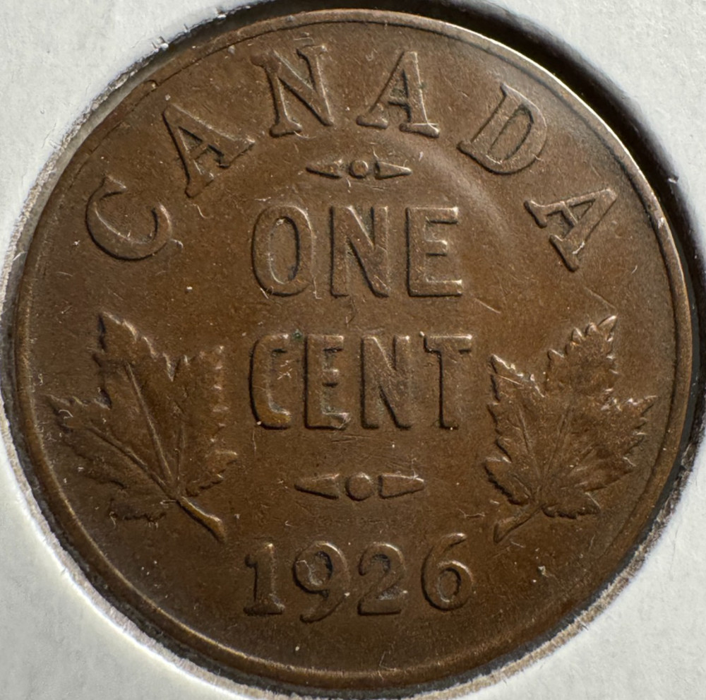 1926 CANADA PENNY 1 CENT SEMI KEY DATE!