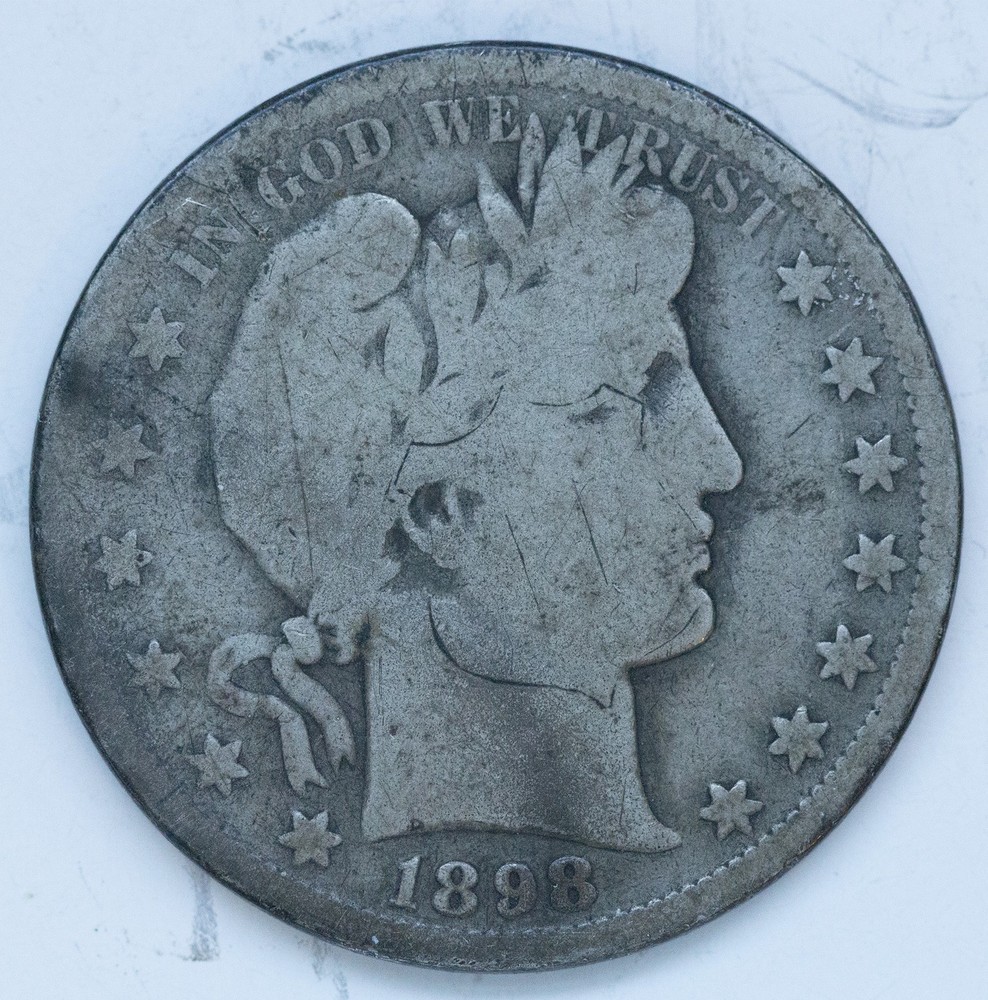 1898 -S Barber Silver half dollar - (AP 22206)