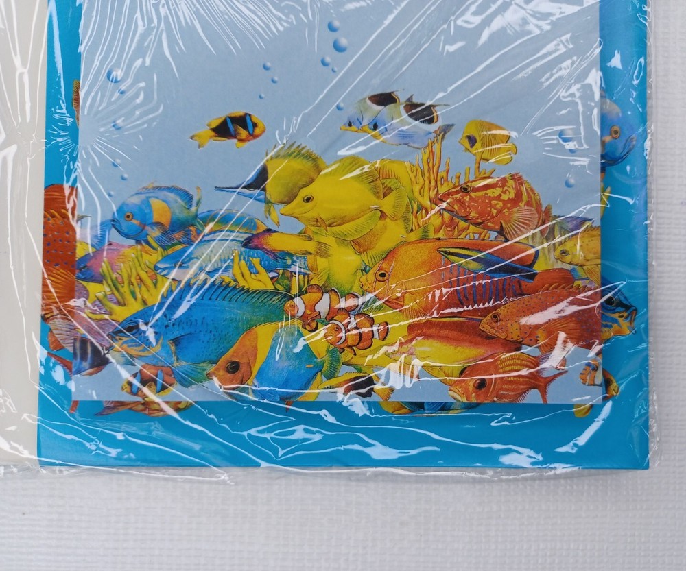 Amber Valley Press Notepad Fish Paper Note Folder 10" x 6"