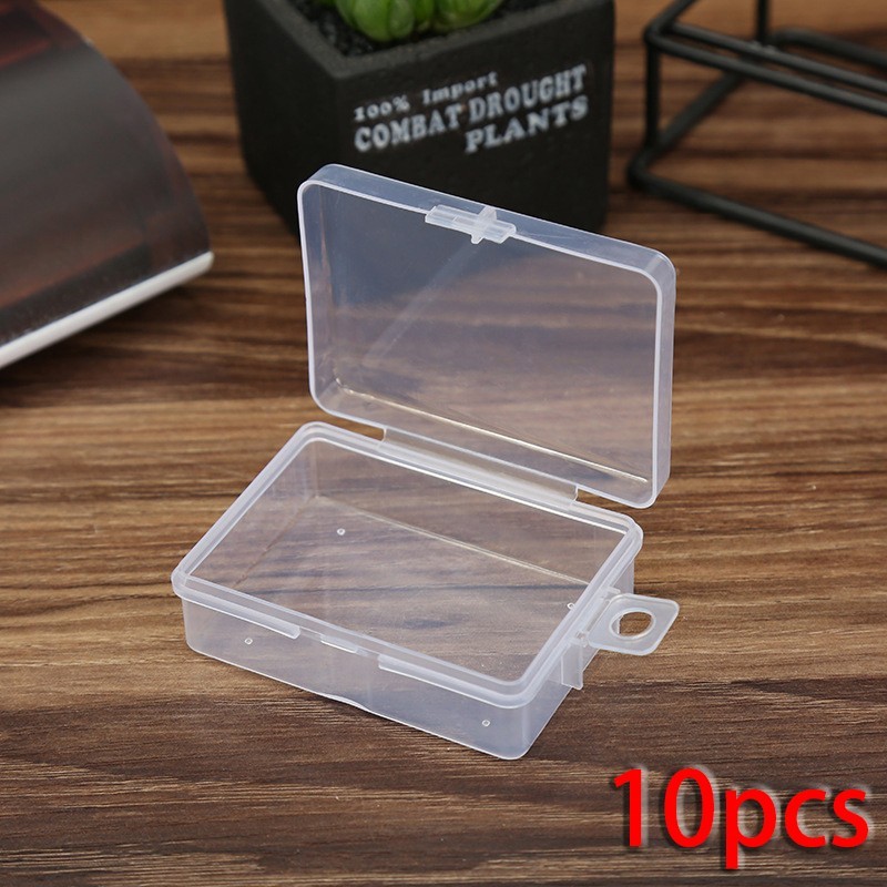 Accessory Storage Box Transparent 10pcs Case Container Holder Organizer