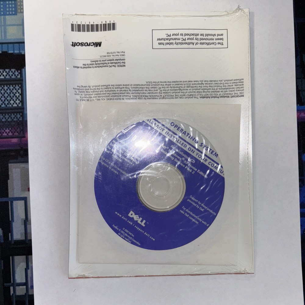 Microsoft Windows XP Home Edition 2002 Dell PC Brand New Sealed