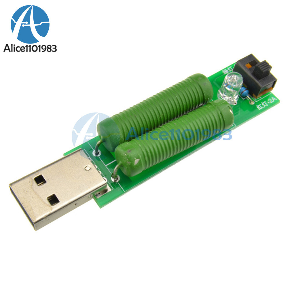 2PCS USB Load ResistorPower Resistors Mobile Power Aging Resistance Module 1A 2A