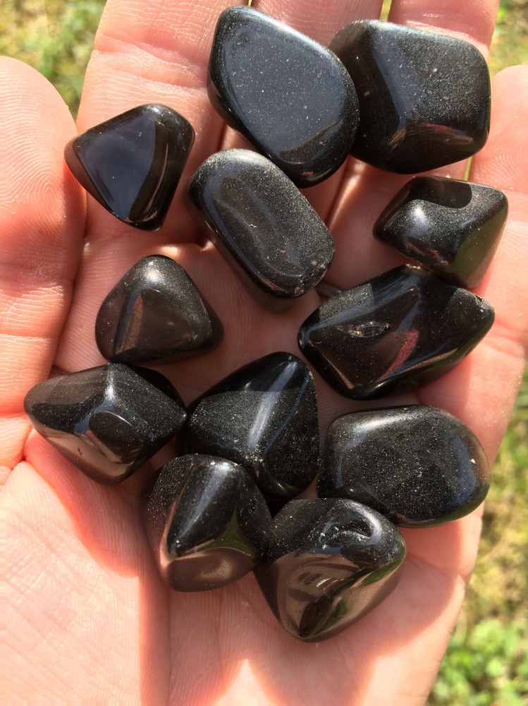 Apache Tears Tumbled Stone (0.5" - 1") Polished Natural Apache Tears from Mexico