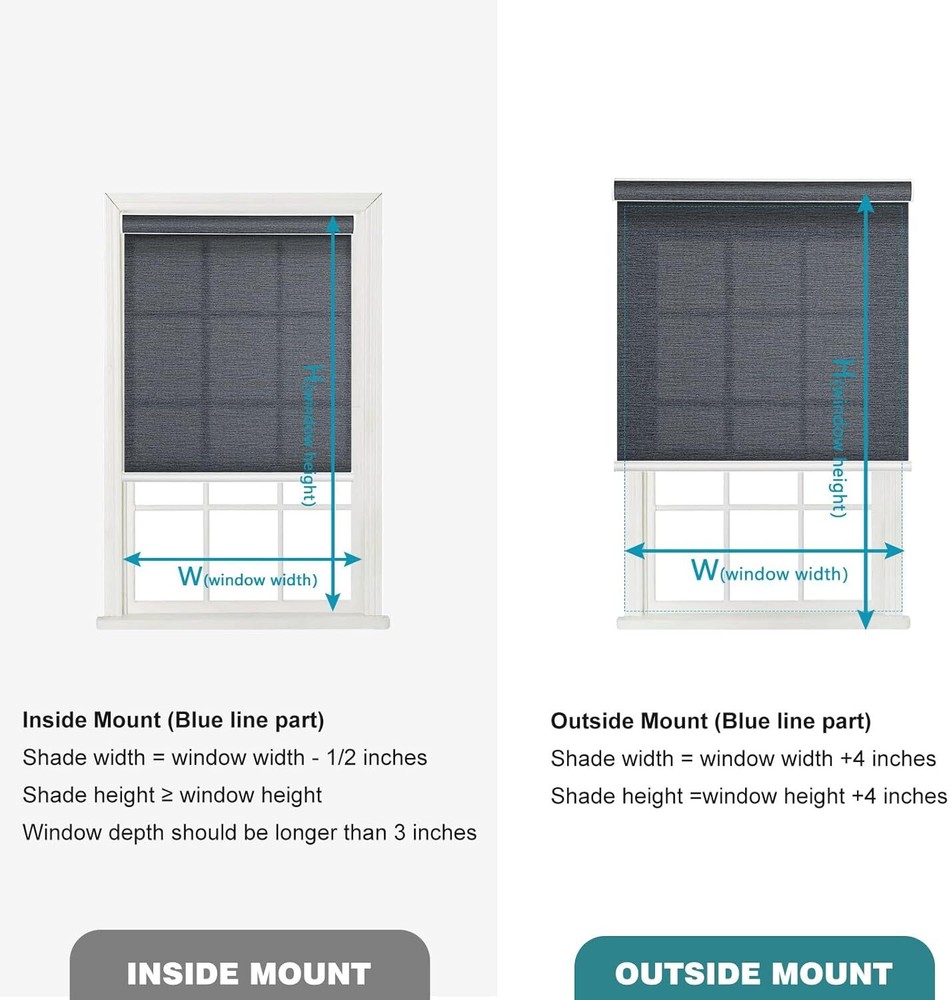 Changshade CUSTOM Light Filtering Cordless Blinds For Window Roller Shades