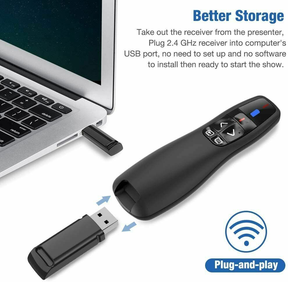 Wireless USB PPT Presenter Powerpoint Clicker Presentation Remote Control Pen