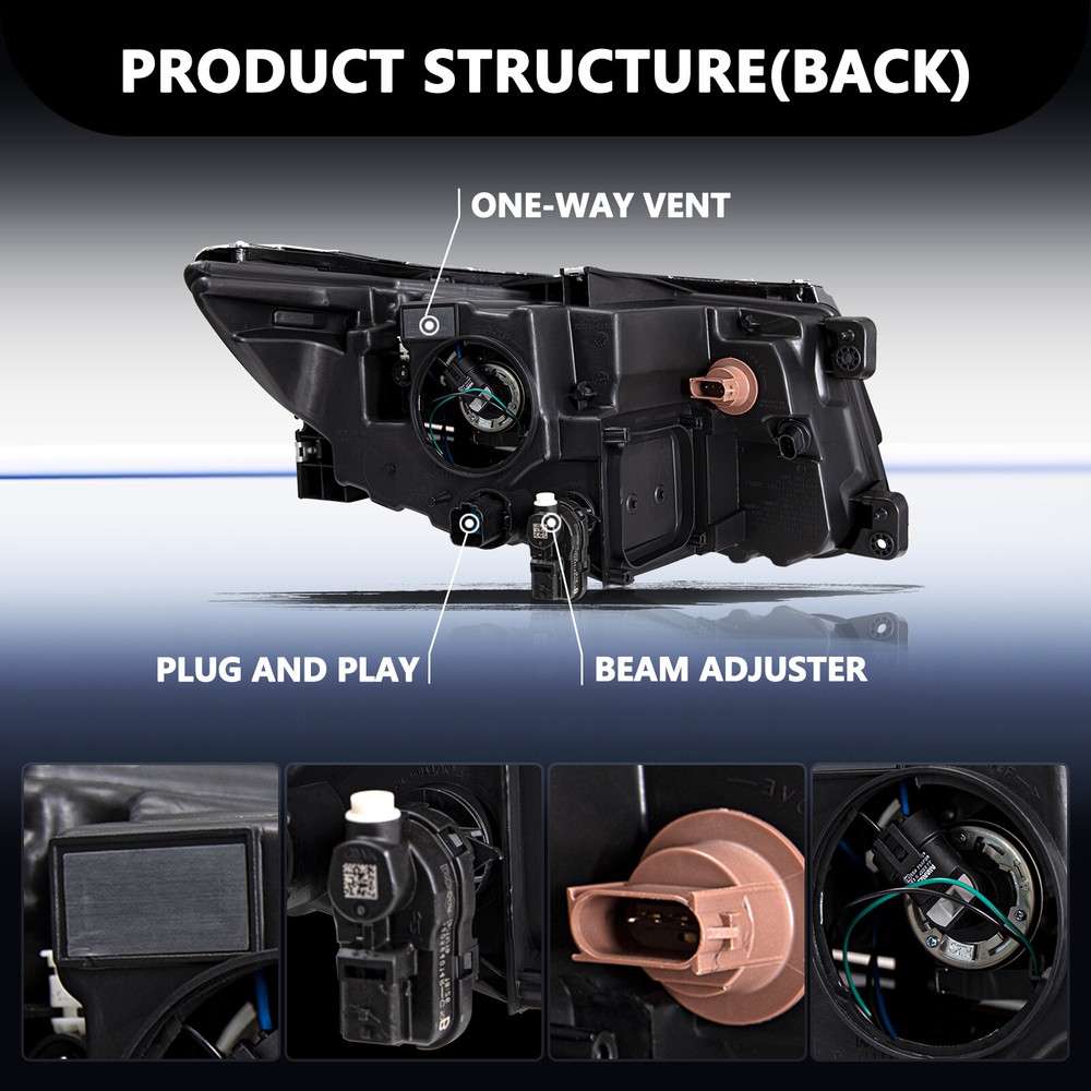 For 2011 2012 2013 2014 Ford Edge Halogen Projector Left Driver Side Headlight