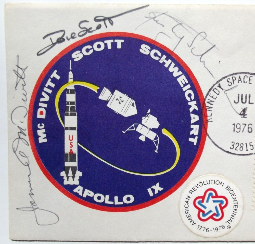 Apollo 9 Crew Signed Commemorative Cover Scott, McDivitt, Schweickart