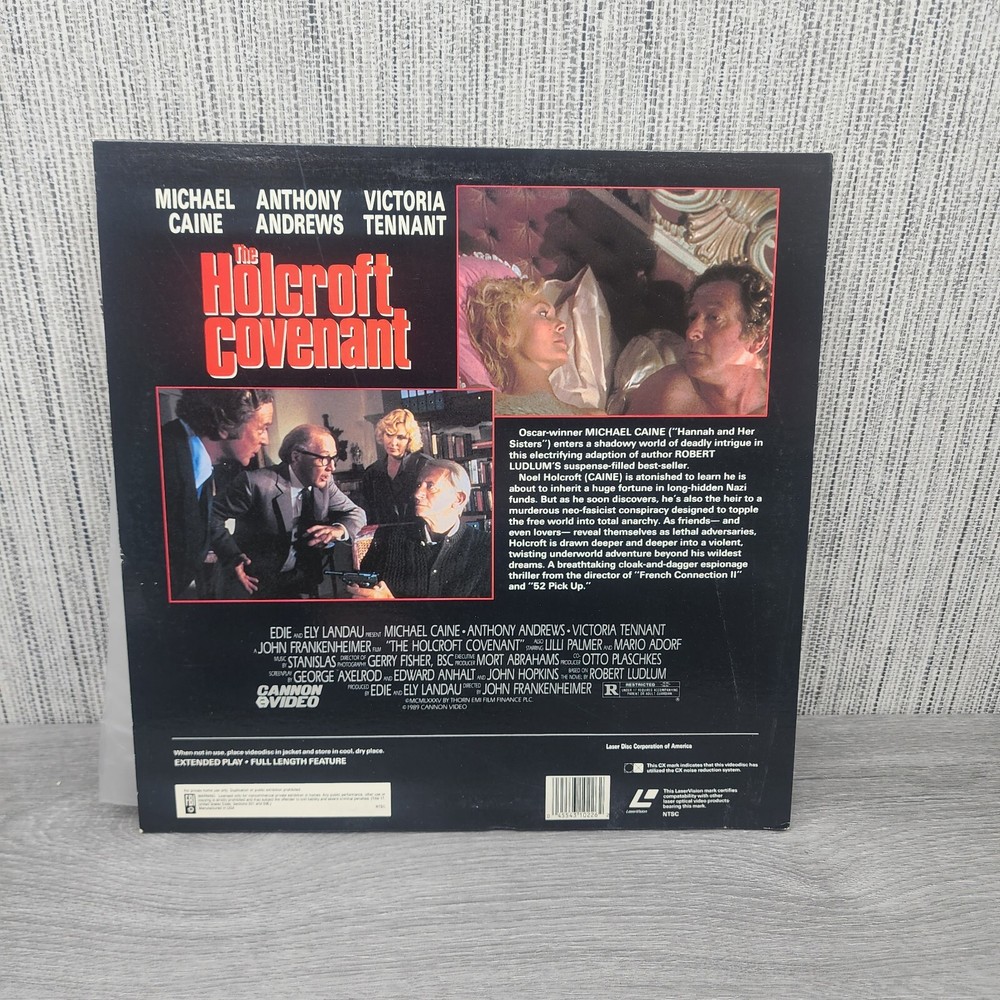 The Holcroft Covenant Laserdisc LD Michael Caine