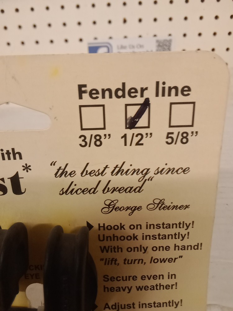 Fendfast "Fender Line Fastener" for 1/2" Line