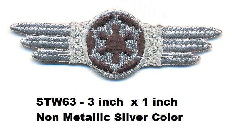 STAR WARS PILOT SILVER WINGS PATCH - STW63