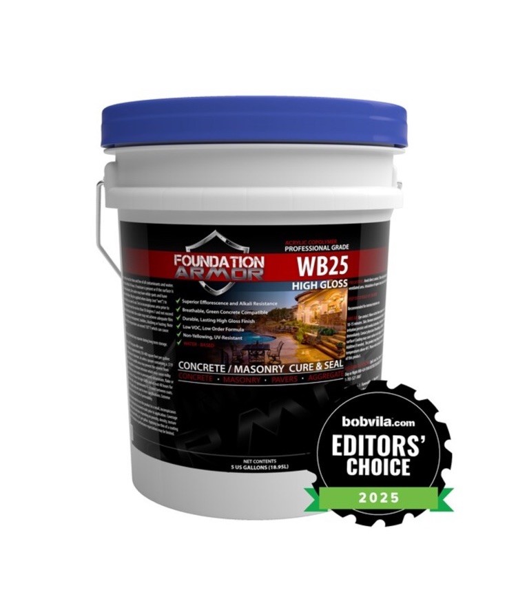 Foundation Armor WB25 Water Based High Gloss Acrylic Sealer - 5 GAL